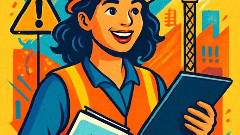 施工管理の女性の雰囲気